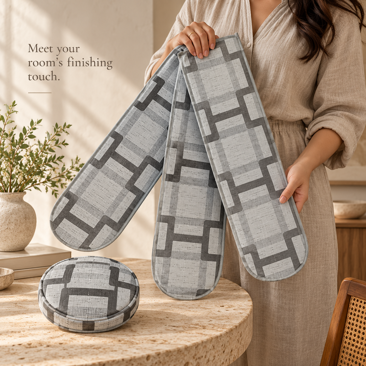 FanGlow™ – Geometric Ceiling Fan Cover Set