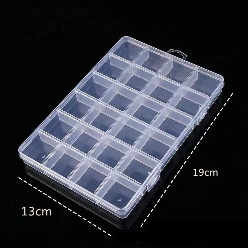 💎 24 Grid Jewelry Organizer Box – Transparent Storage Case
