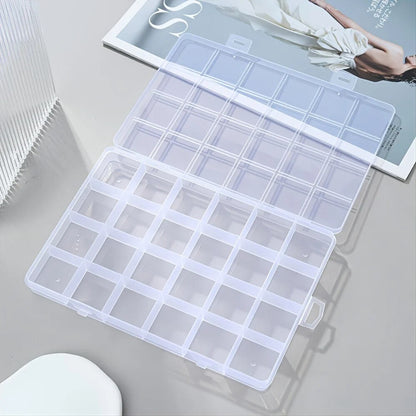 💎 24 Grid Jewelry Organizer Box – Transparent Storage Case