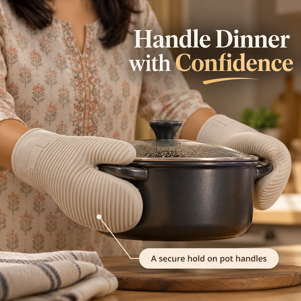 Ribbed Oven Mitts