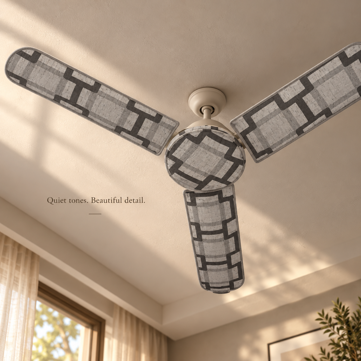 FanGlow™ – Geometric Ceiling Fan Cover Set