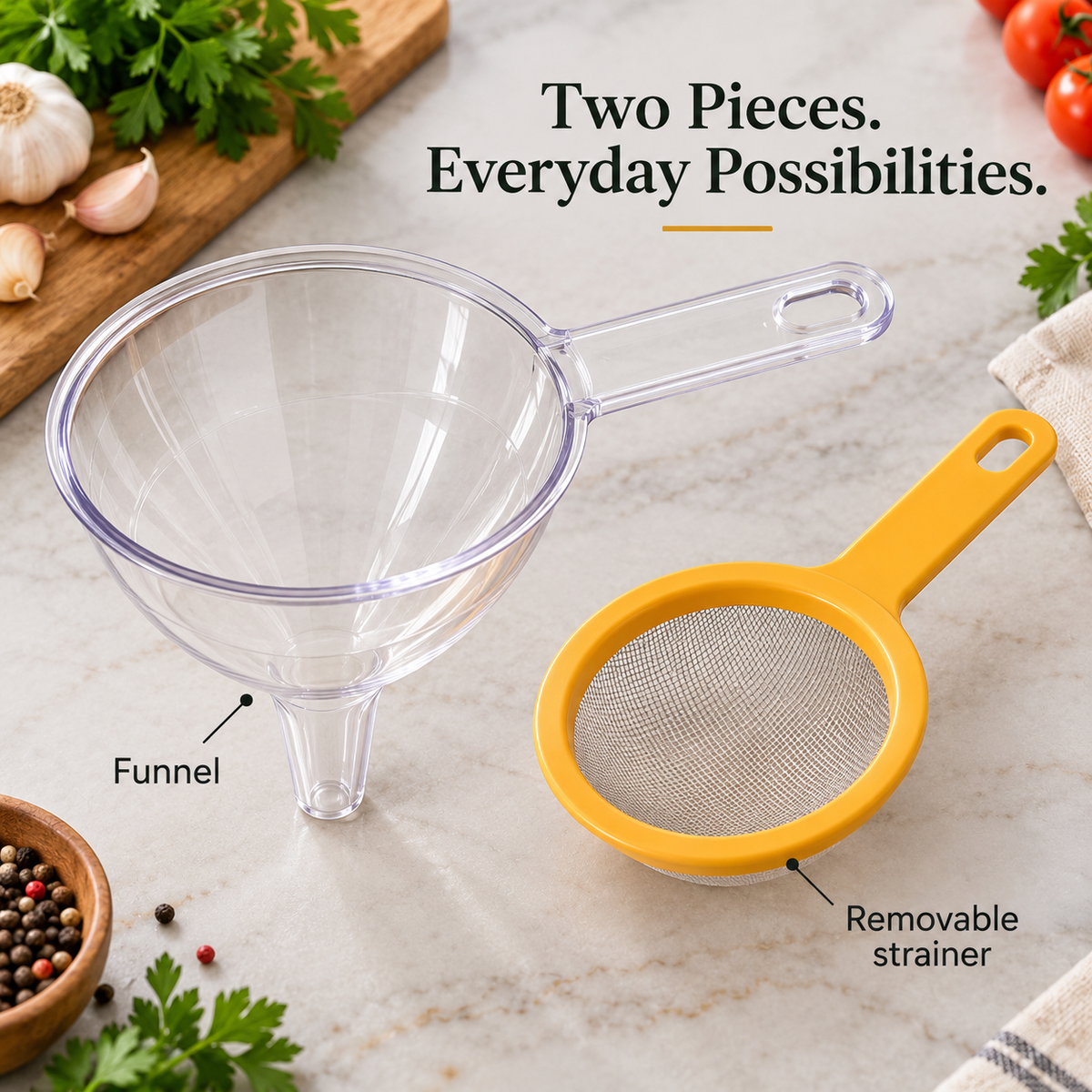 Hot Selling 2-In-1 Kitchen Funnel