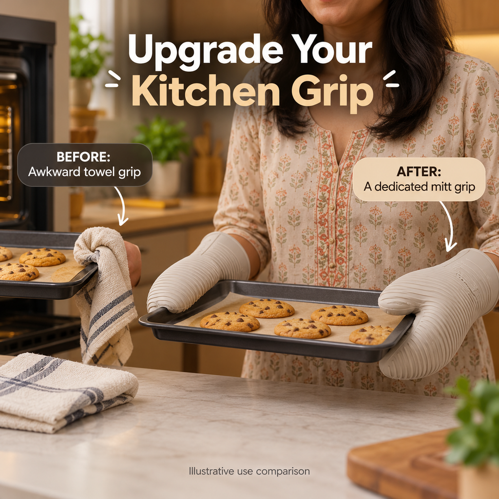 Ribbed Oven Mitts