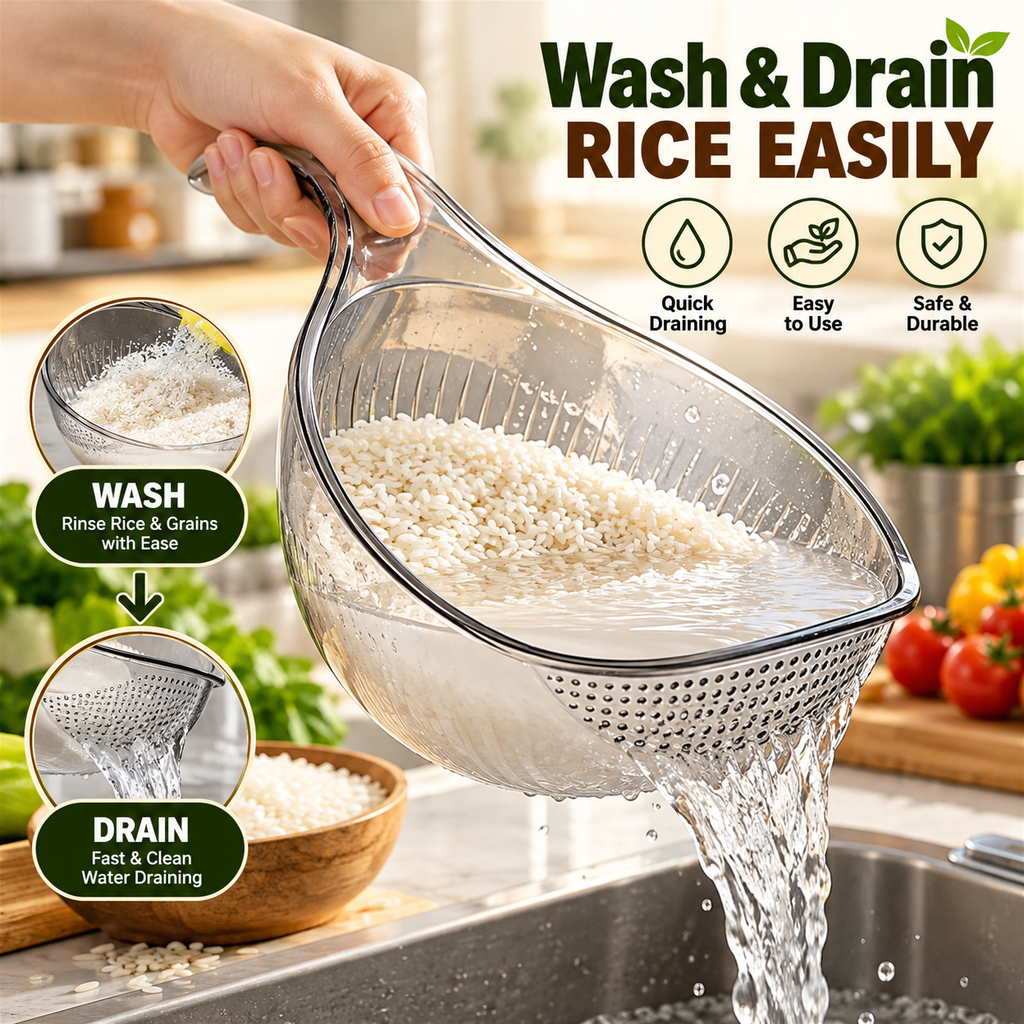 Multi-Purpose Practical Rice & Grain Washing Colander
