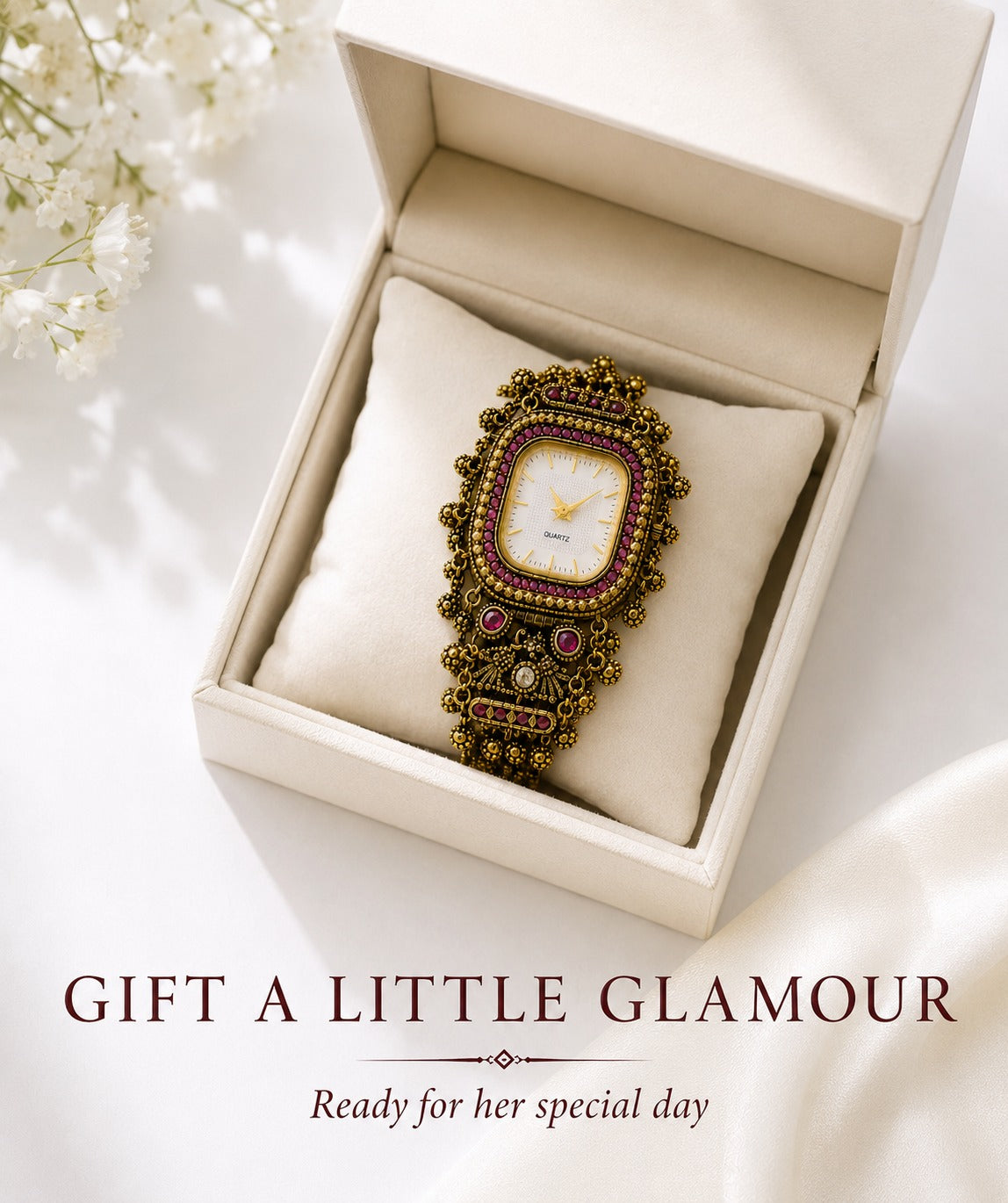 Antique Kundan Watch