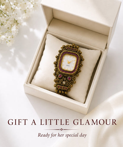 Antique Kundan Watch