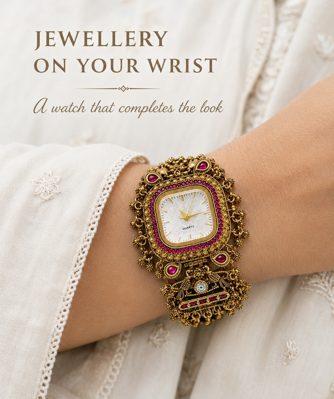 Antique Kundan Watch