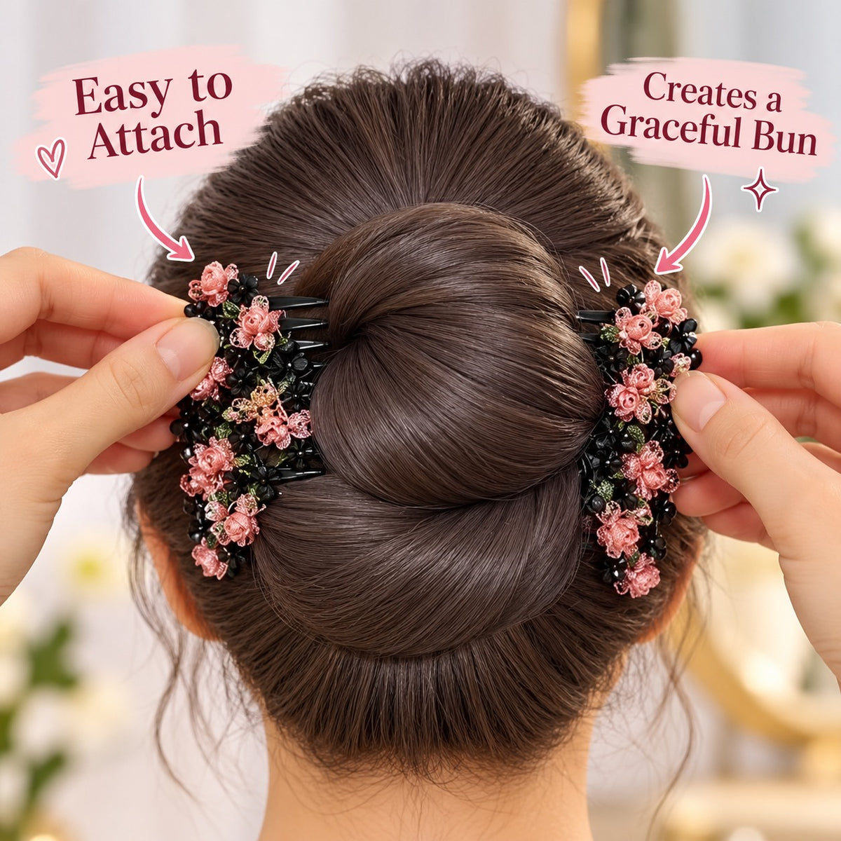 FloralBun™ – Elegant Hair Styling Clip