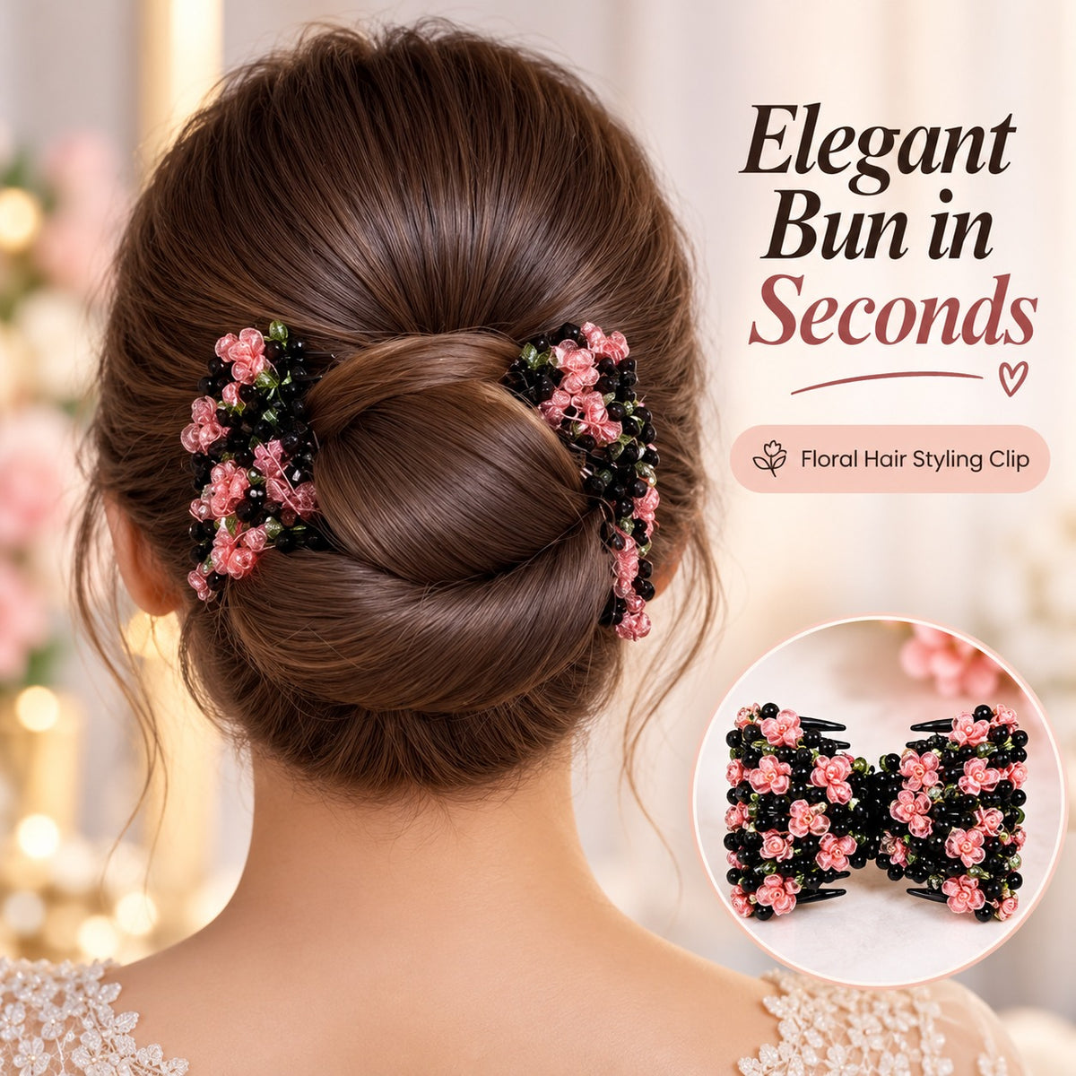 FloralBun™ – Elegant Hair Styling Clip
