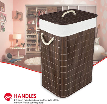Bamboo Foldable Laundry Hamper