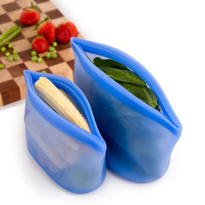 Reusable Silicone Food Storage Bags with Leak proof Airtight Seal