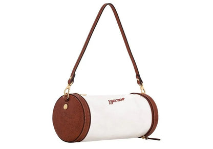 Luxury Canvas Barrel Crossbody Bag