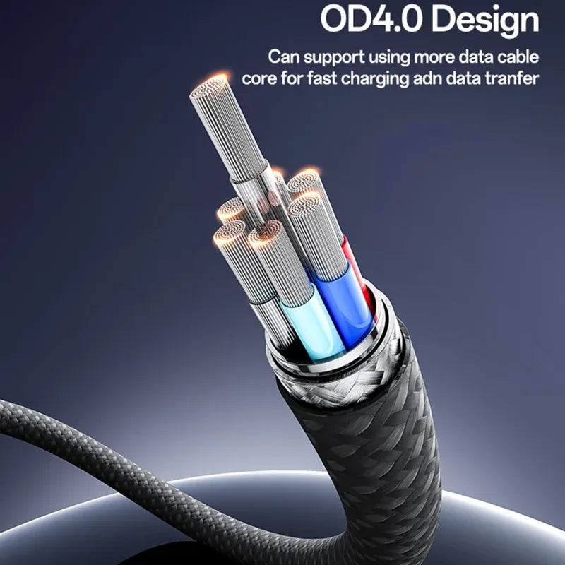 USB C to USB C Data Cable PD 60W Fast Charging Wire with Lanyard