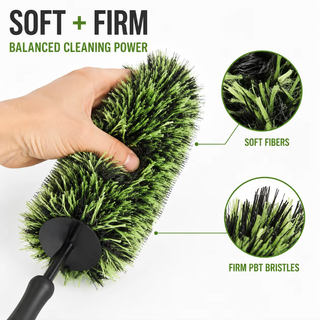 Hybrid Wheel Barrel Brush