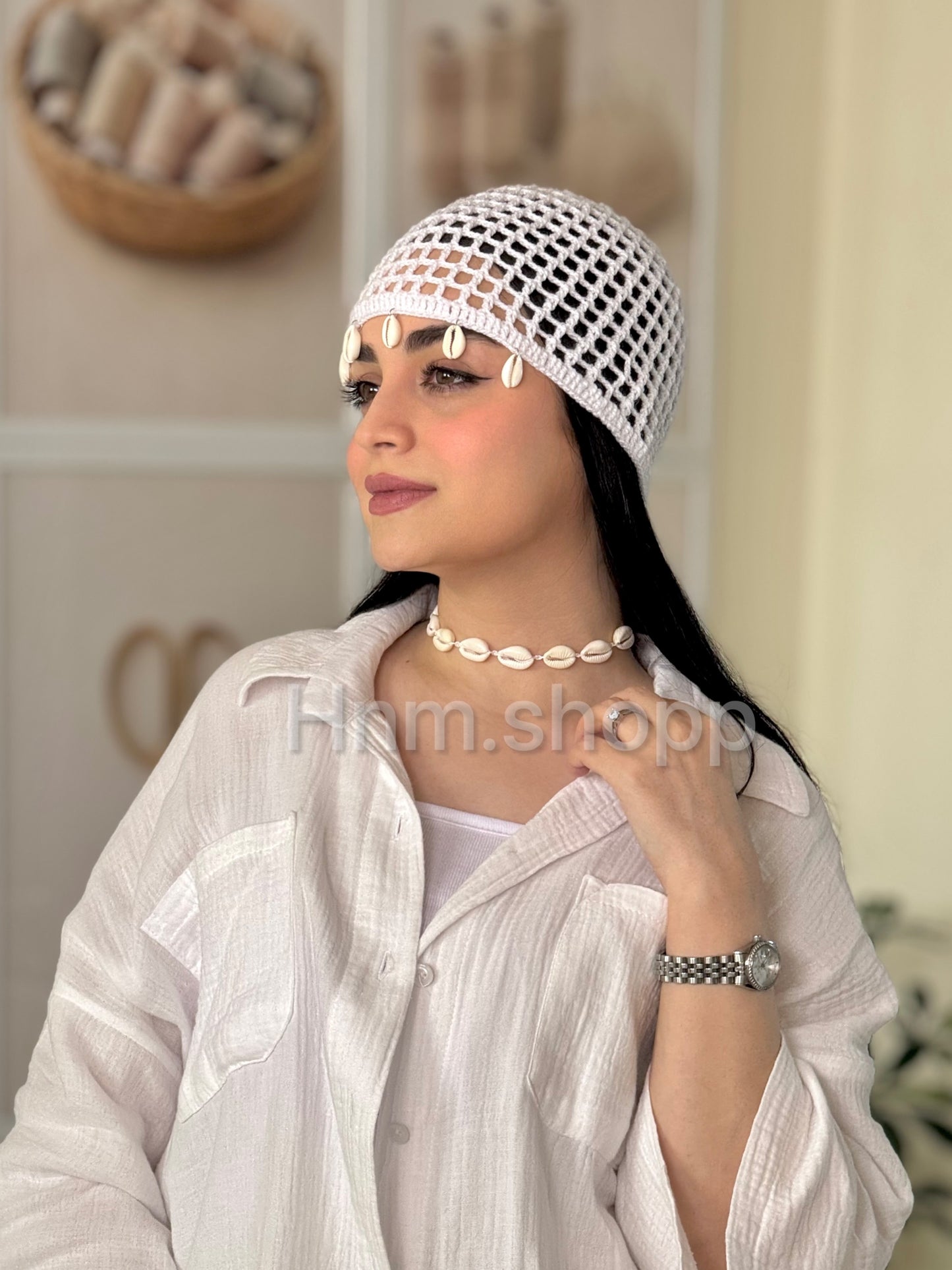 Crochet Mesh Cap