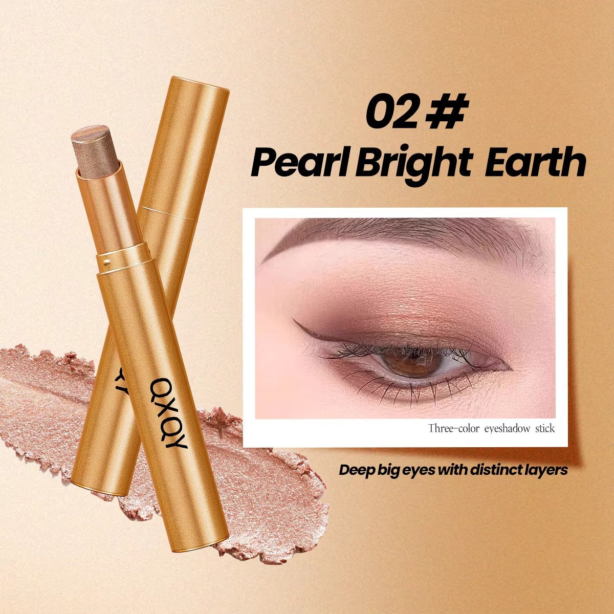 3 Shade Cream Eyeshadow Stick | Smooth & Blendable